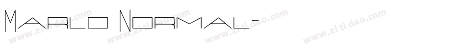 Marlo Normal字体转换